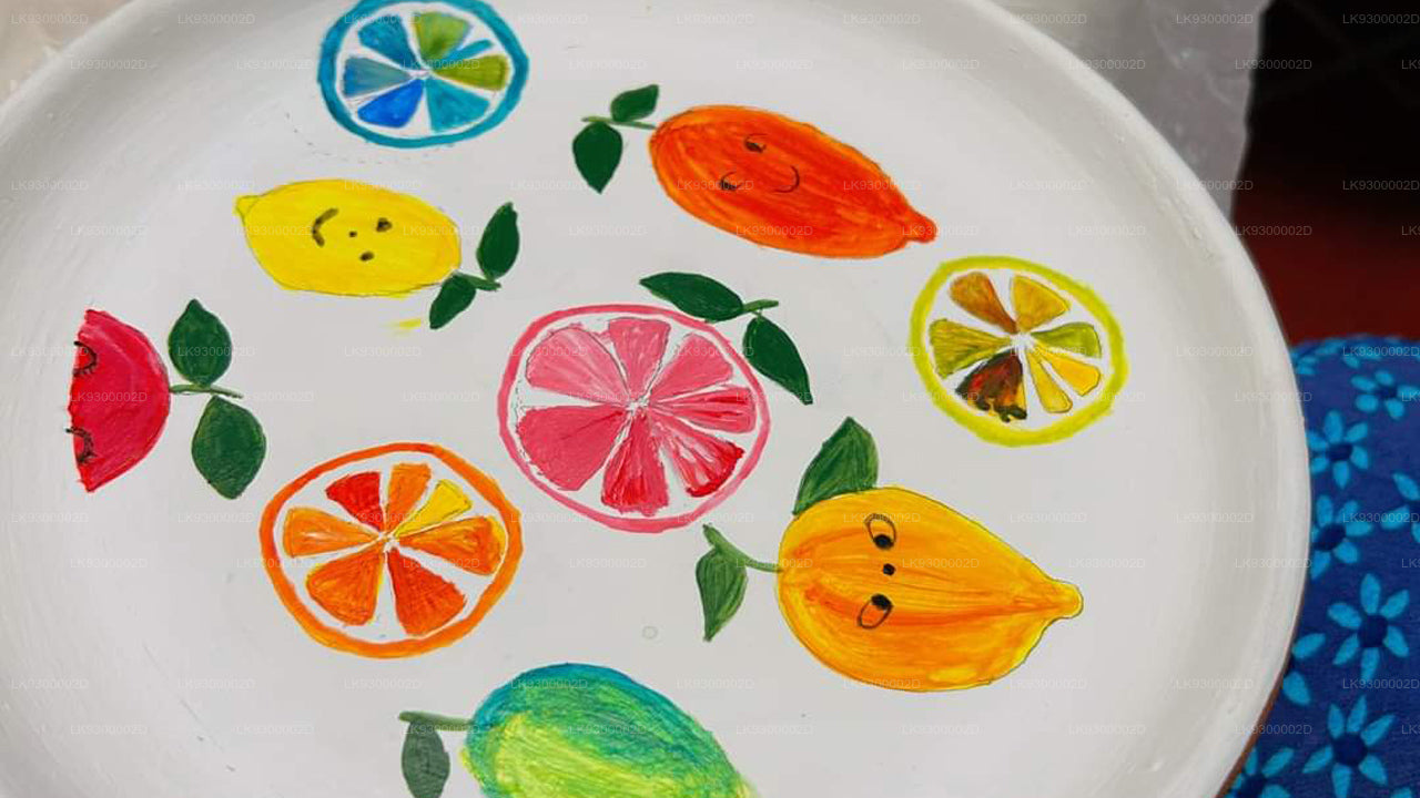 Clay Plate Painting from Colombo