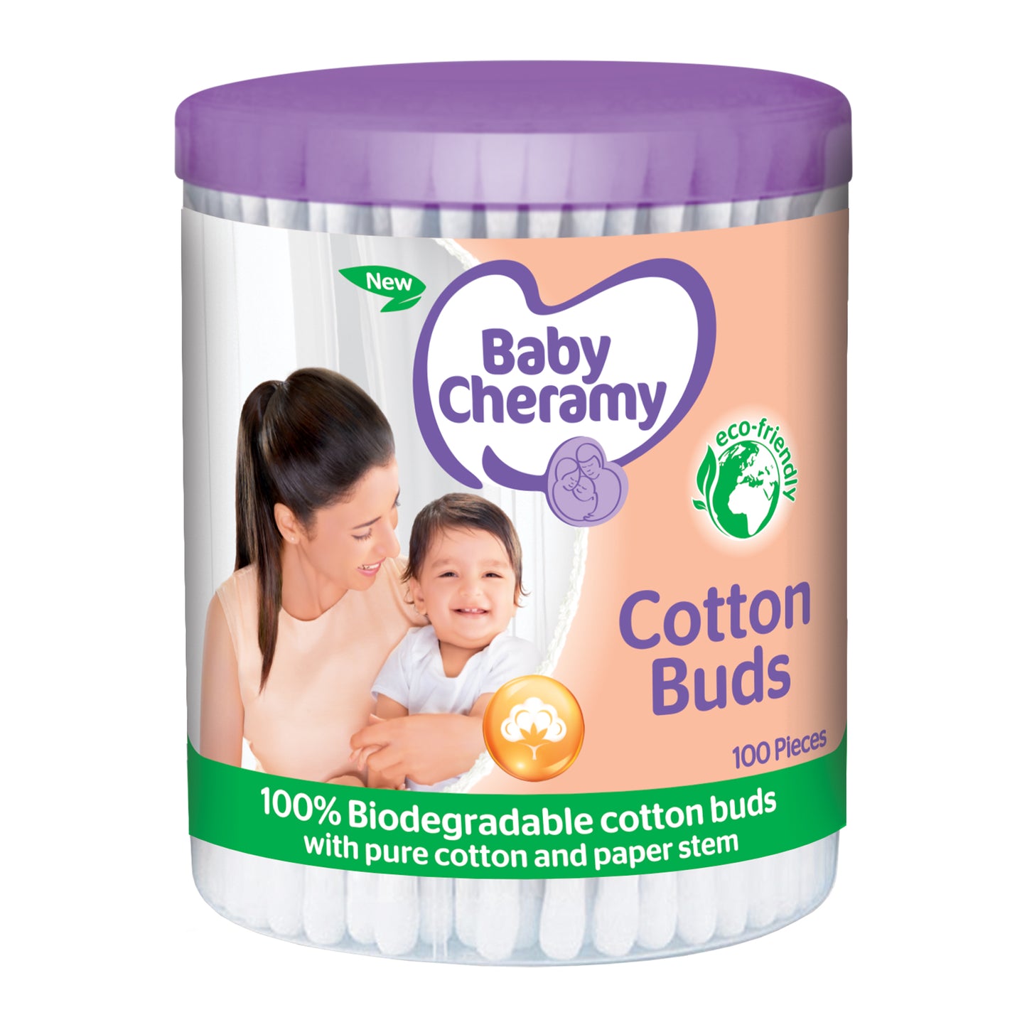 Baby Cheramy Bamboo Cotton Buds (100 Pieces)