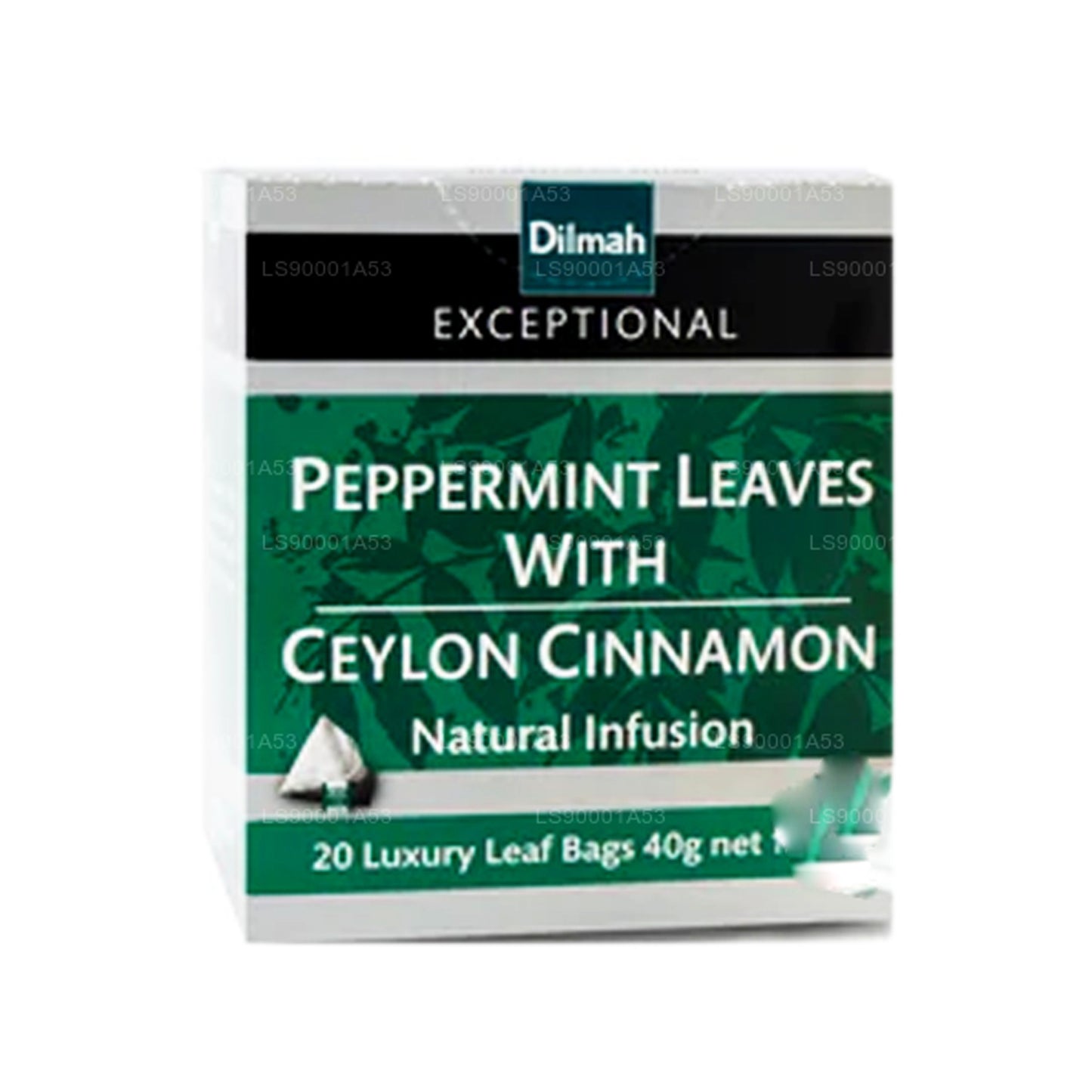 Dilmah Exceptional Peppermint Leaves With Ceylon Cinnamon (20 Leaf Tea Bags)