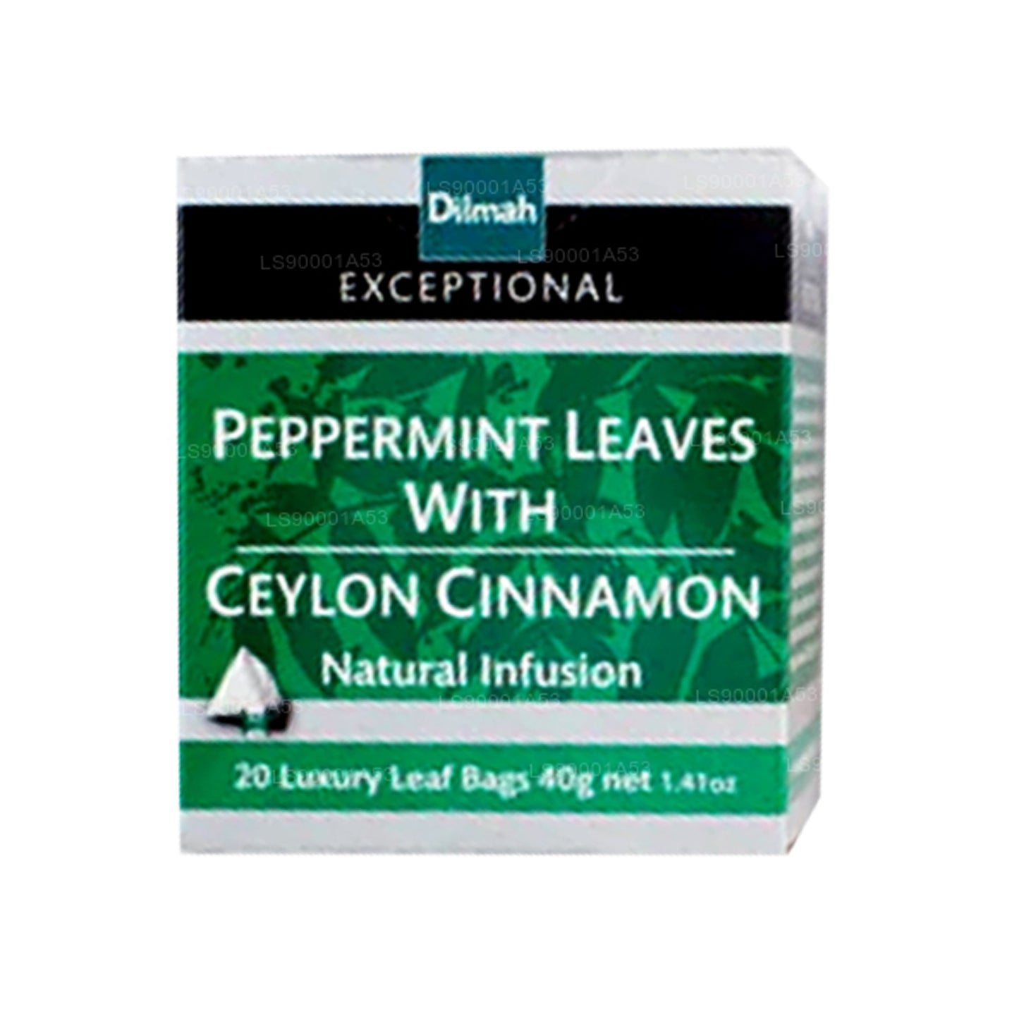 Dilmah Exceptional Peppermint Leaves With Ceylon Cinnamon (20 Leaf Tea Bags)