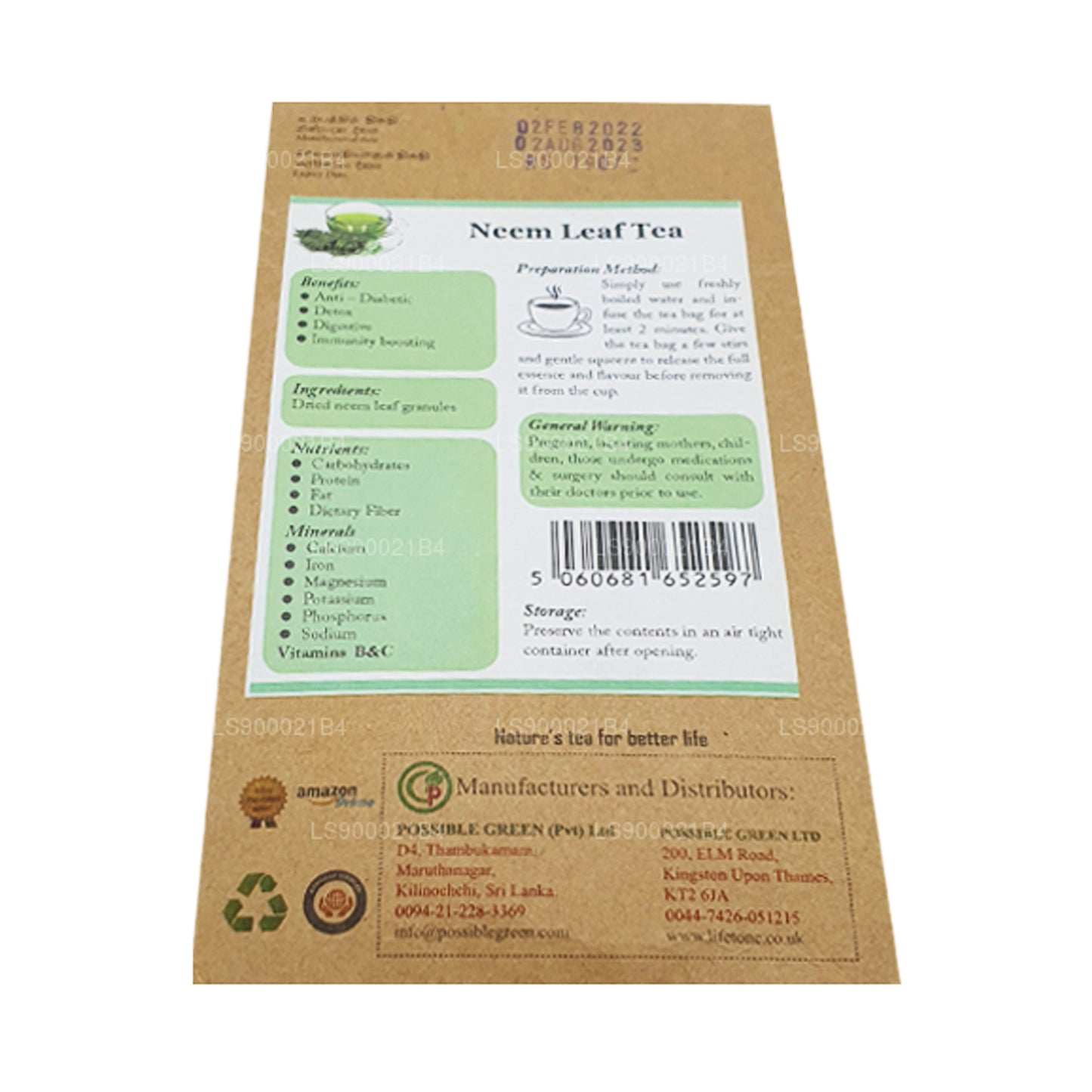 Lifetone Neem Leaf Tea (30g)