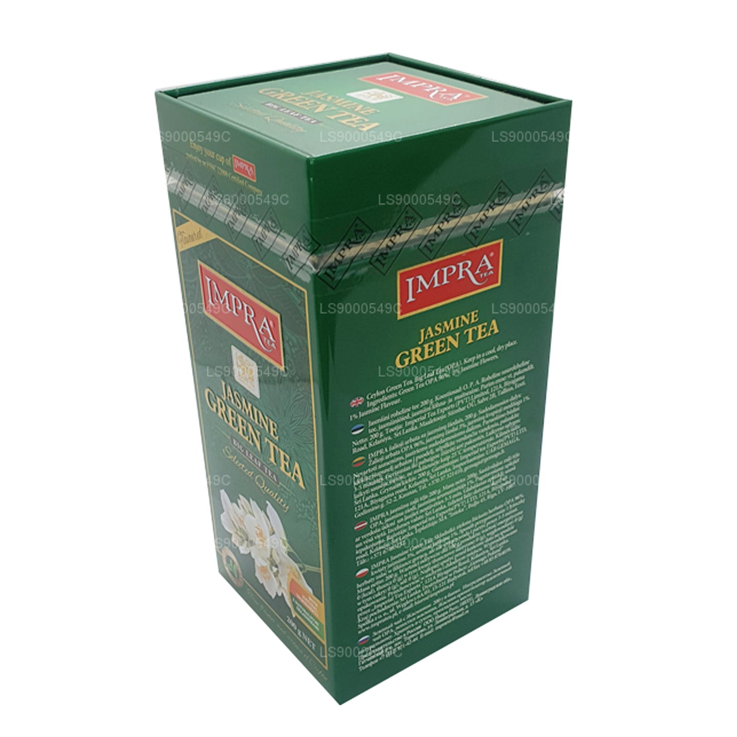 Impra Jasmine Green Tea Big Leaf (200g) Meatal Caddy