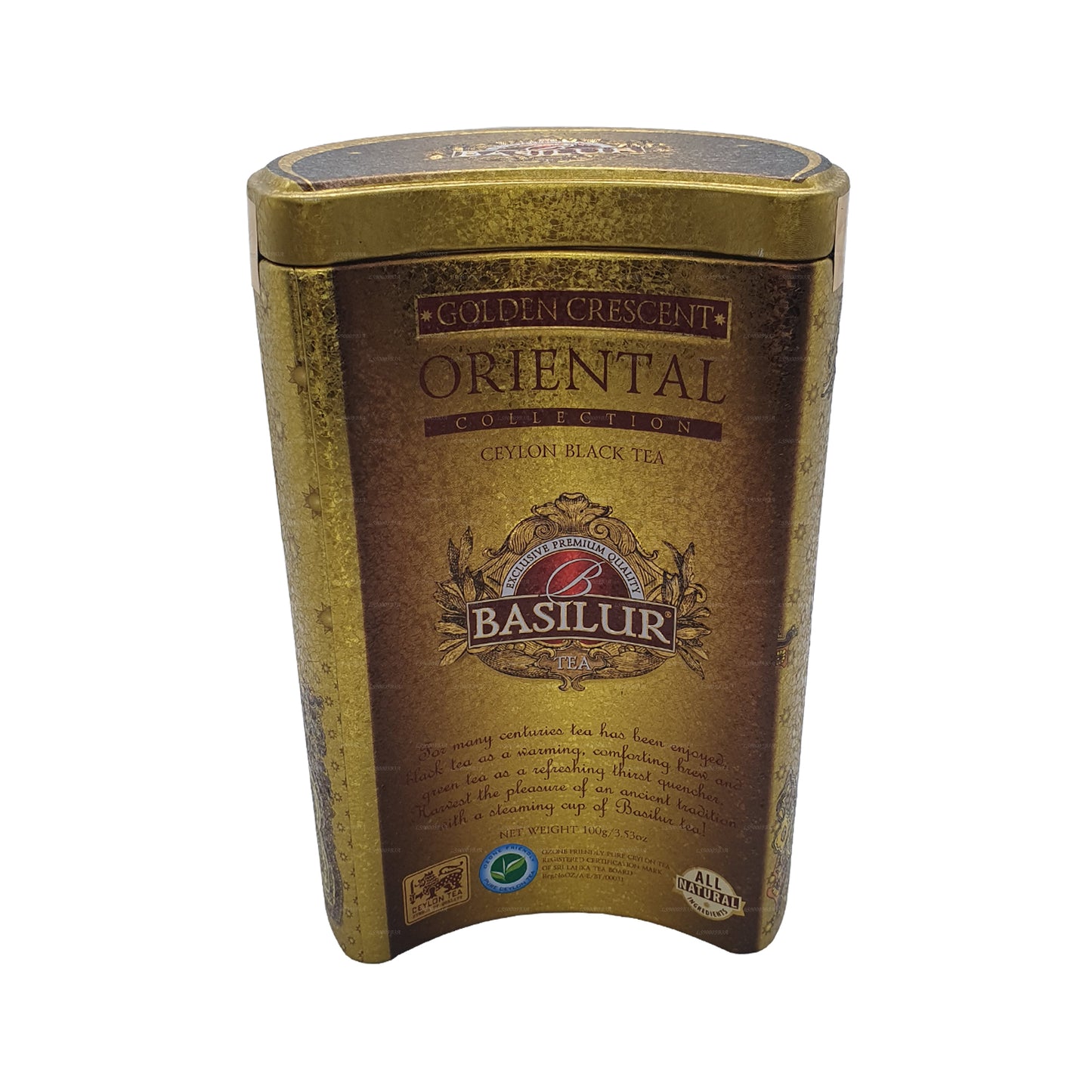 Basilur Oriental Collection Golden Crescent Tin Caddy (100g)