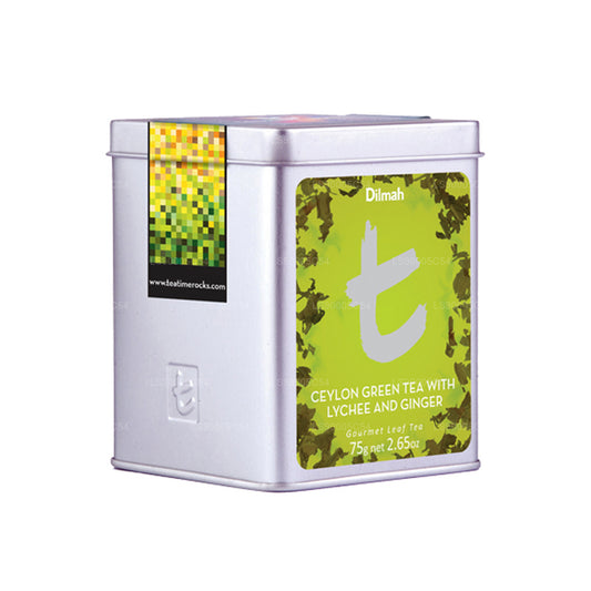 Dilmah t-Series Green Tea with Lychee and Ginger (75g)
