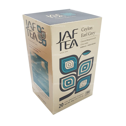 Jaf Tea Ceylon Earl Grey Foil Envelop Tea Bag (40g)