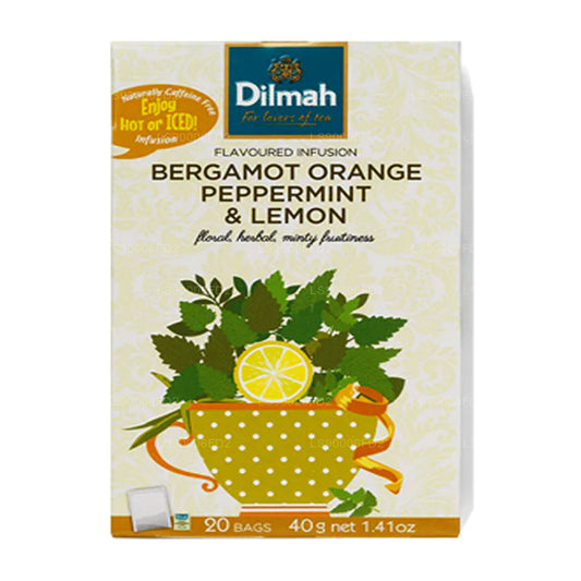 Dilmah Bergamot Orange Peppermint & Lemon Natural Infusion (20 Tea Bags)