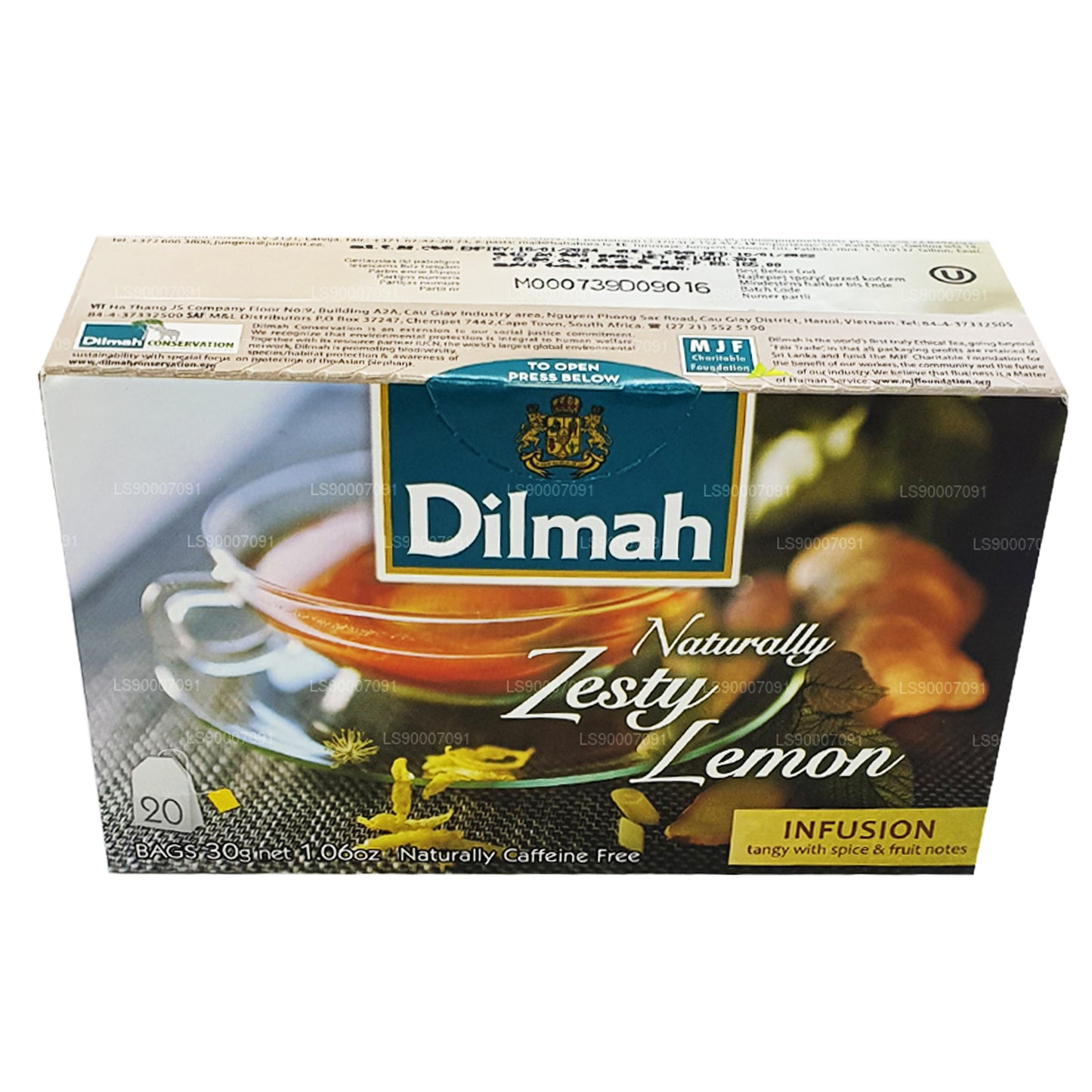 Dilmah Naturally Zesty Lemon (30g) 20 Tea Bags