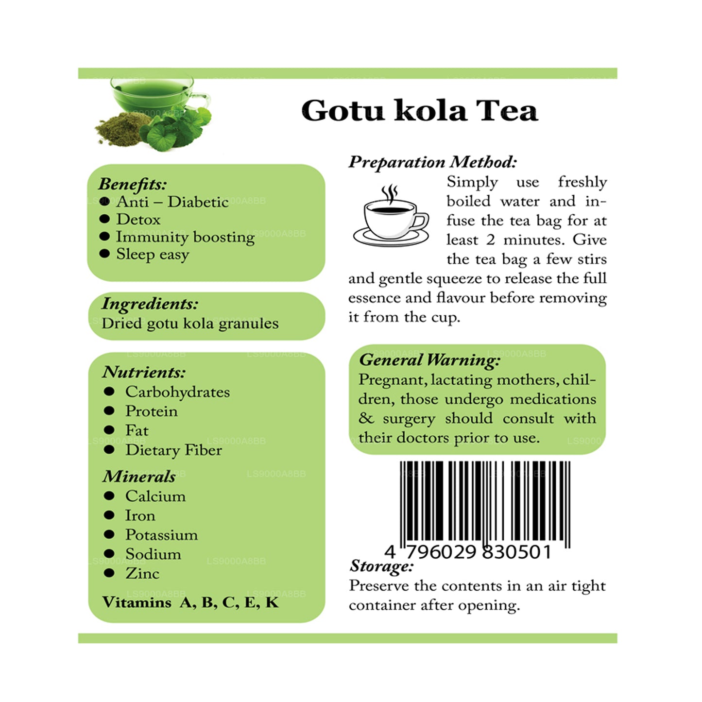 Lifetone Gotukola Tea (30g)
