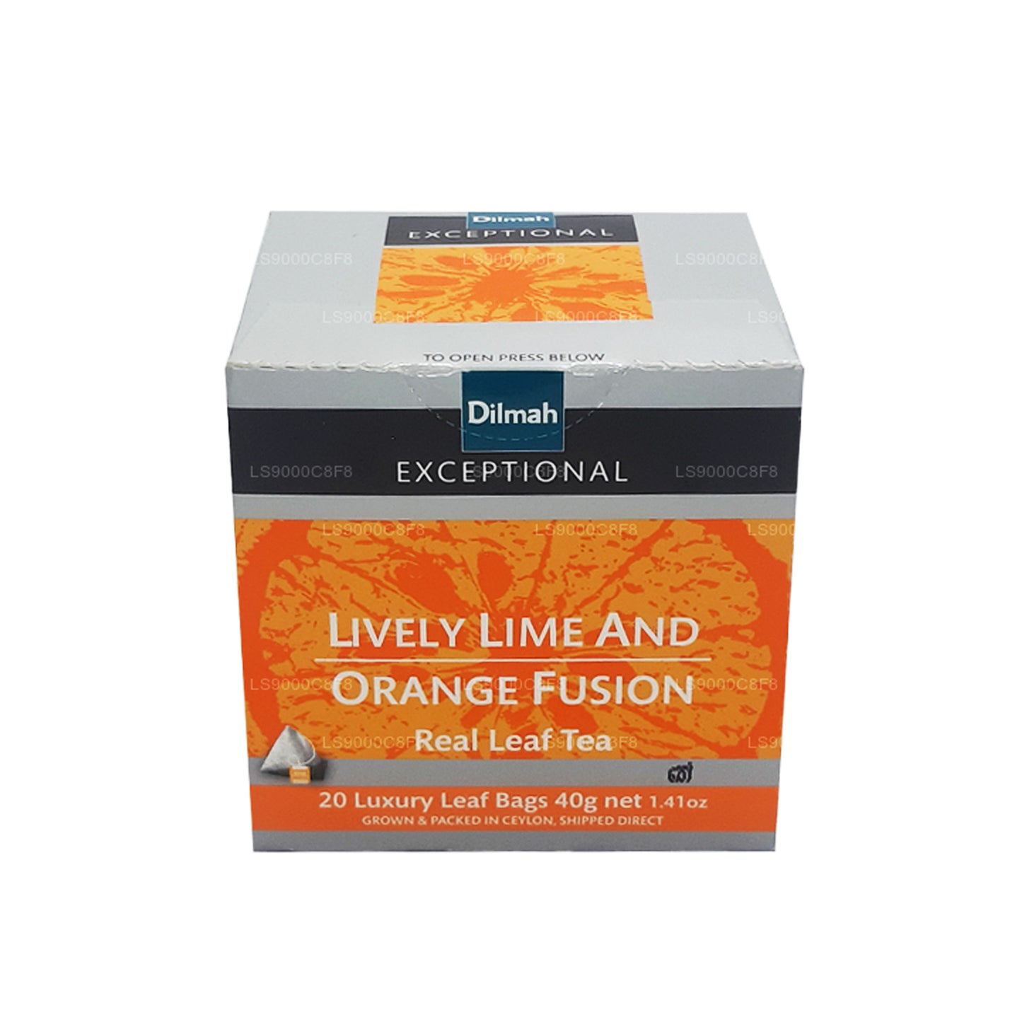 Dilmah Exceptional Lively Lime and Orange Fusion Real Leaf Tea (40g) 20 Tea Bags