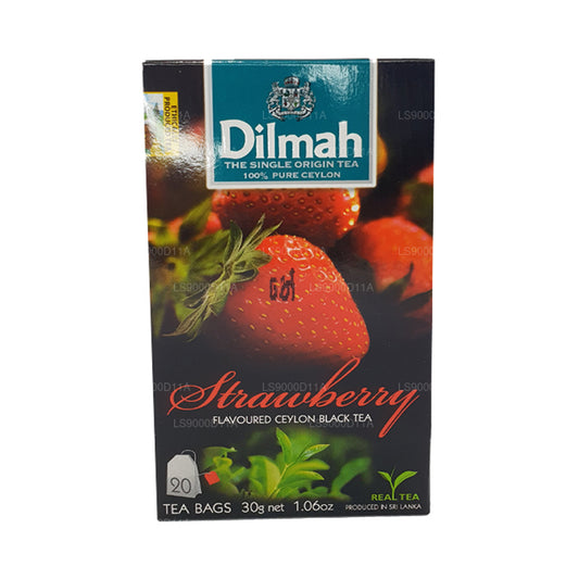 Dilmah Strawberry Flavored Ceylon Black Tea (30g) 20 Tea Bags