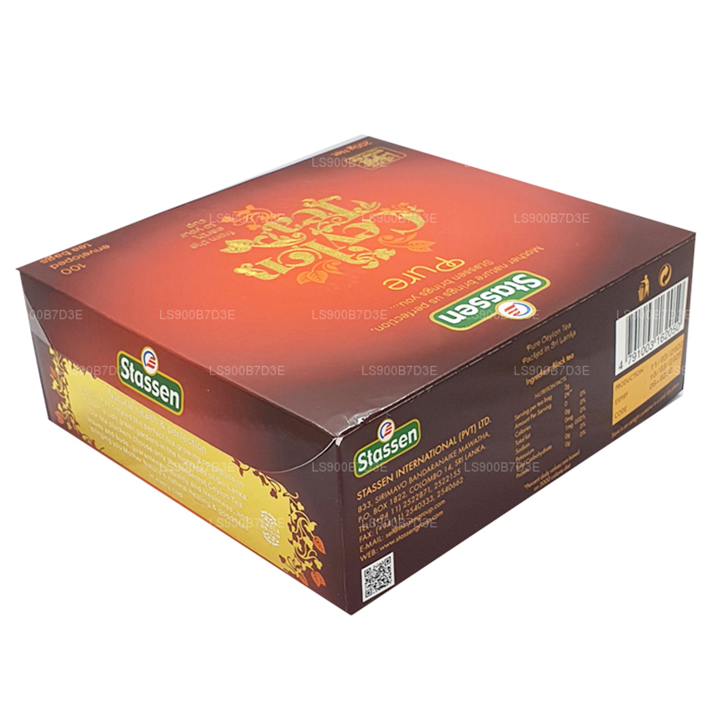 Stassen Pure Ceylon Black Tea (200g) 100 Tea Bags