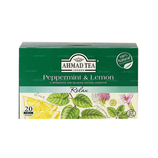 Ahmad Tea Peppermint & Lemon Tea (40g)  20 Foil Tea Bags