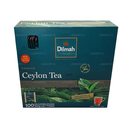 Dilmah Premium Ceylon Tea (200g) Individually Wrapped 100 Tea Bags