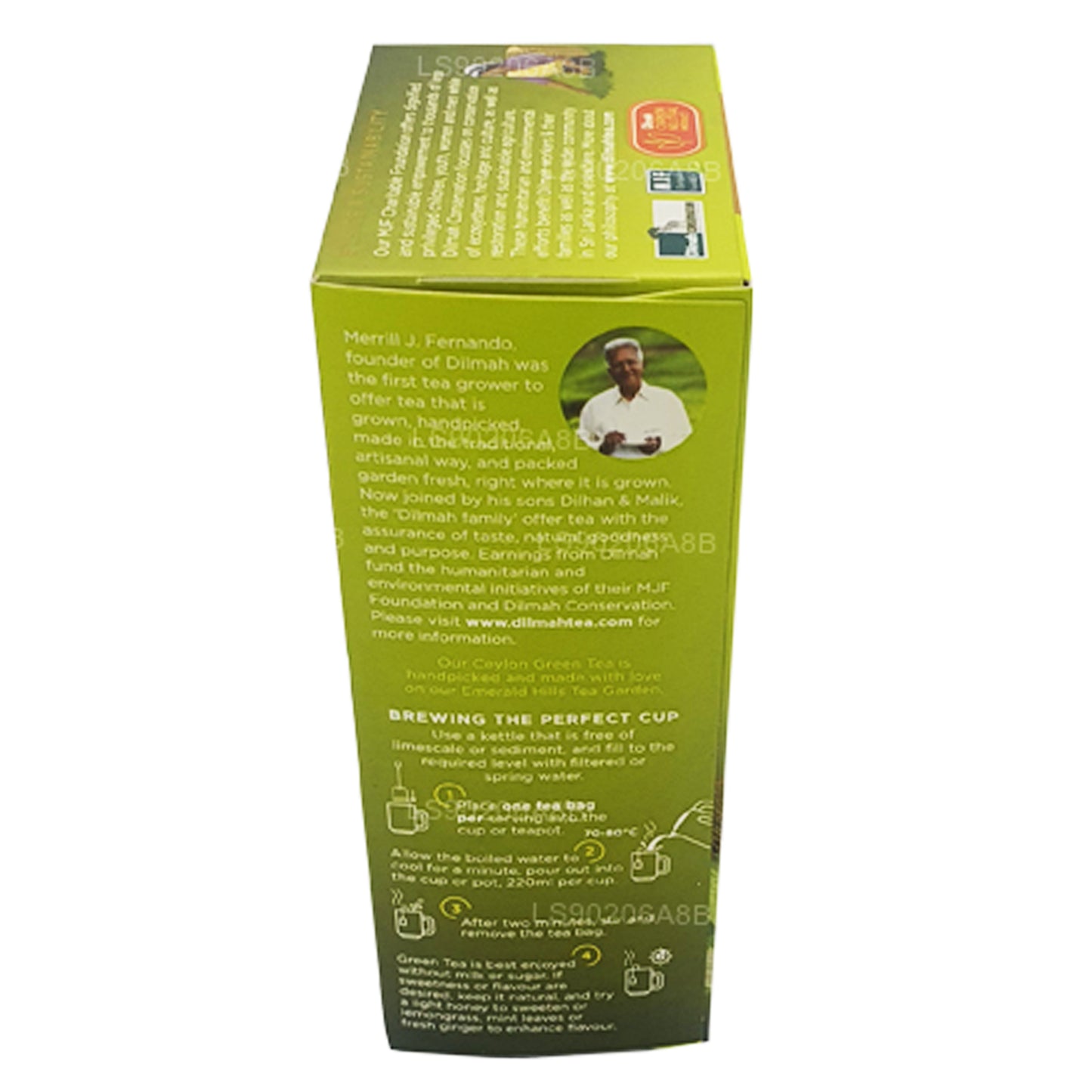 Dilmah Pure Ceylon Green Tea with Lemongrass Tea (40g) 20 Tea Bags