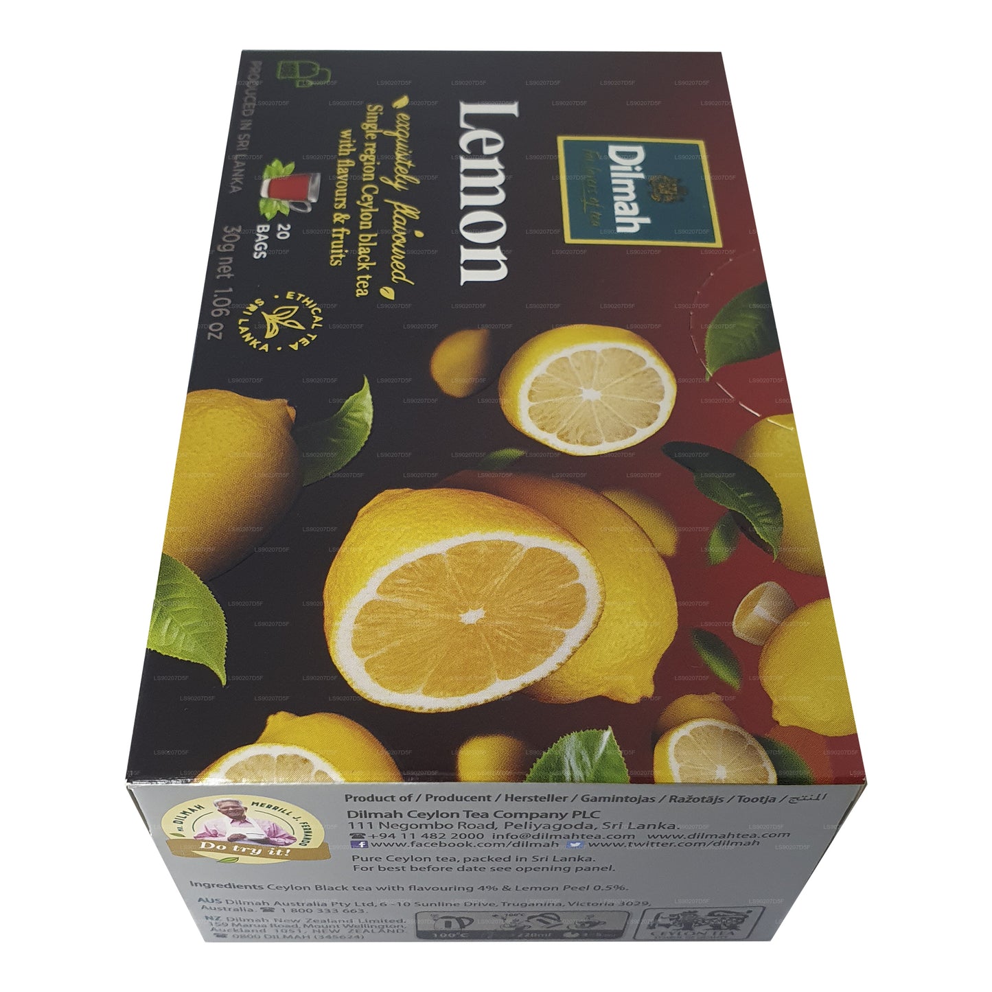 Dilmah Lemon Flavored Tea (30g) 20 Tea Bags