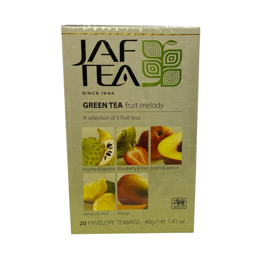 Jaf Tea Fruit Melody Green Tea (40g) Foil Envelop Tea Bags
