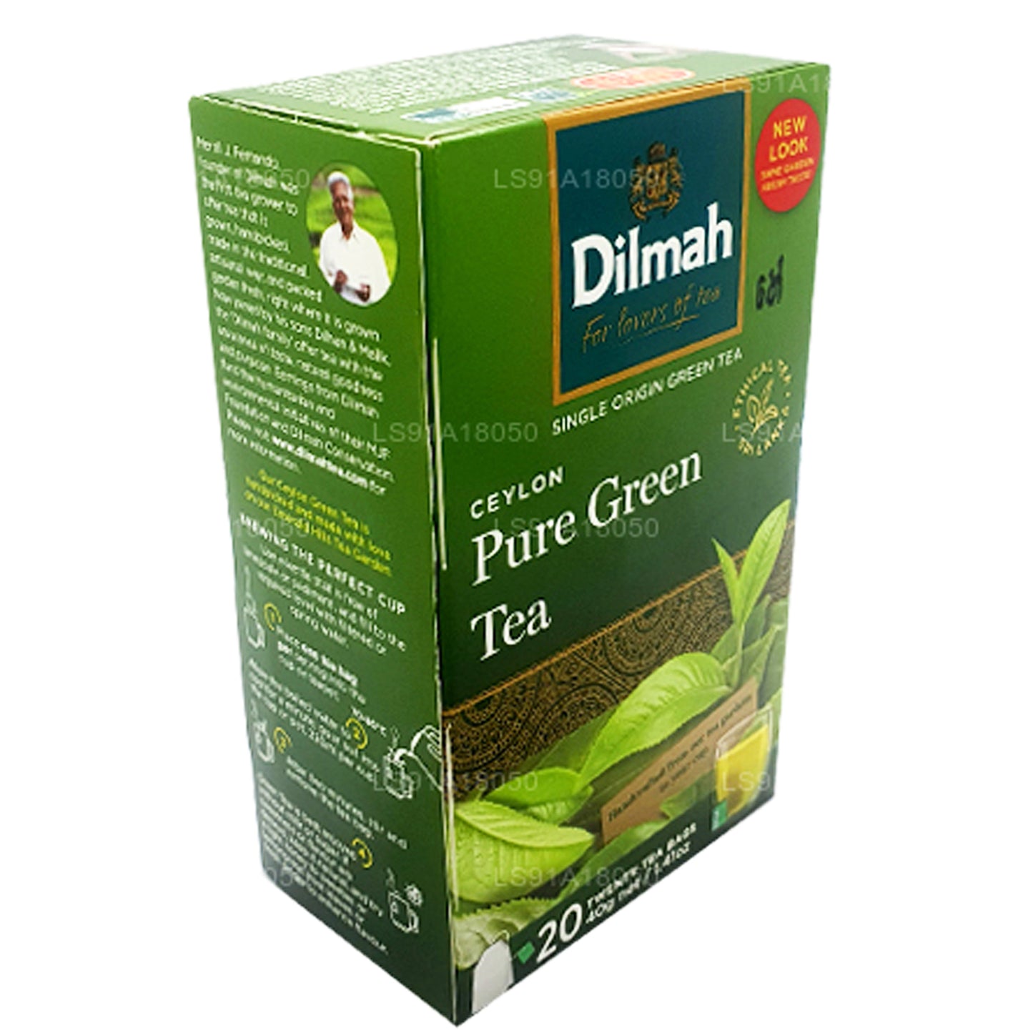 Dilmah Pure Ceylon Green Tea (40g) 20 Tea Bags