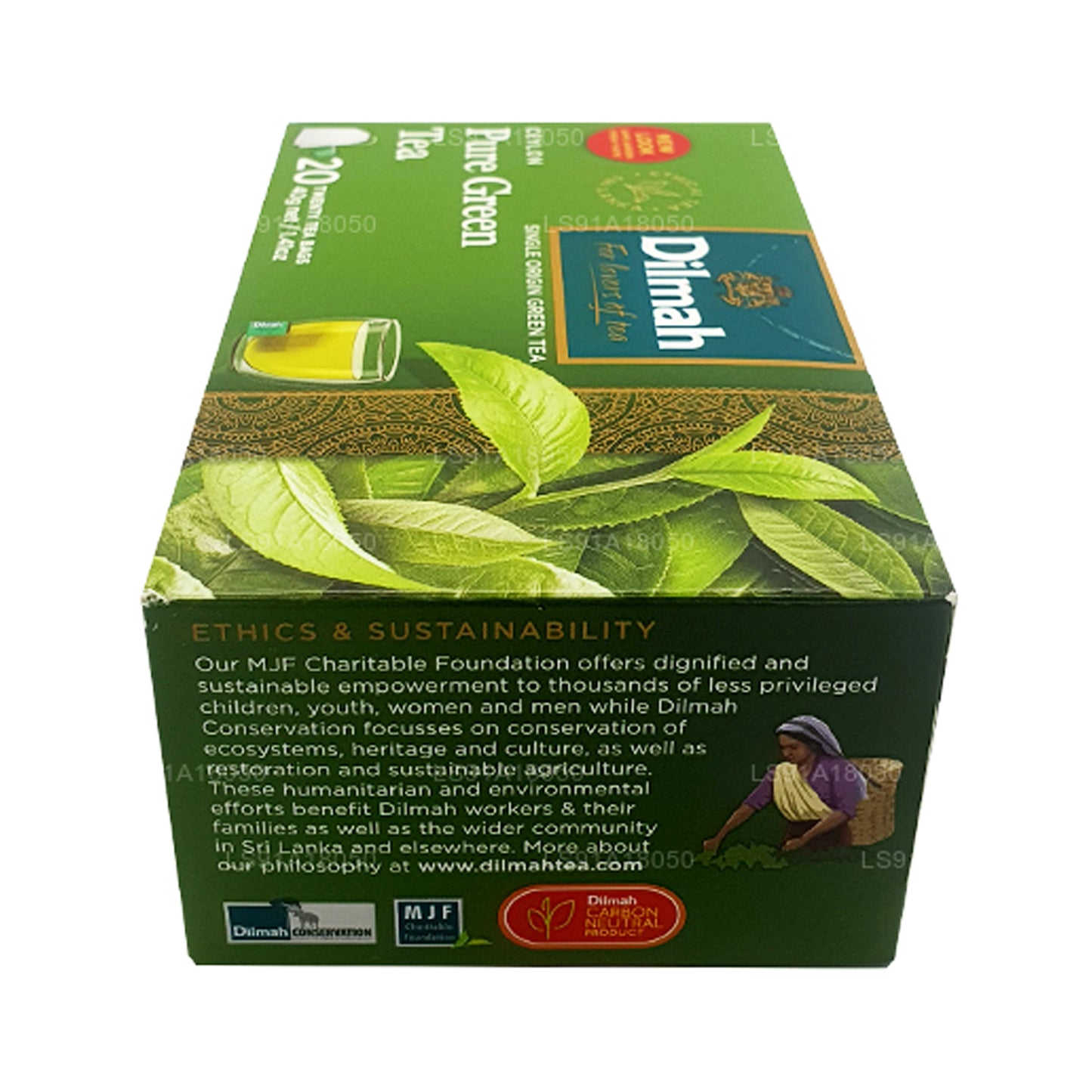 Dilmah Pure Ceylon Green Tea (40g) 20 Tea Bags