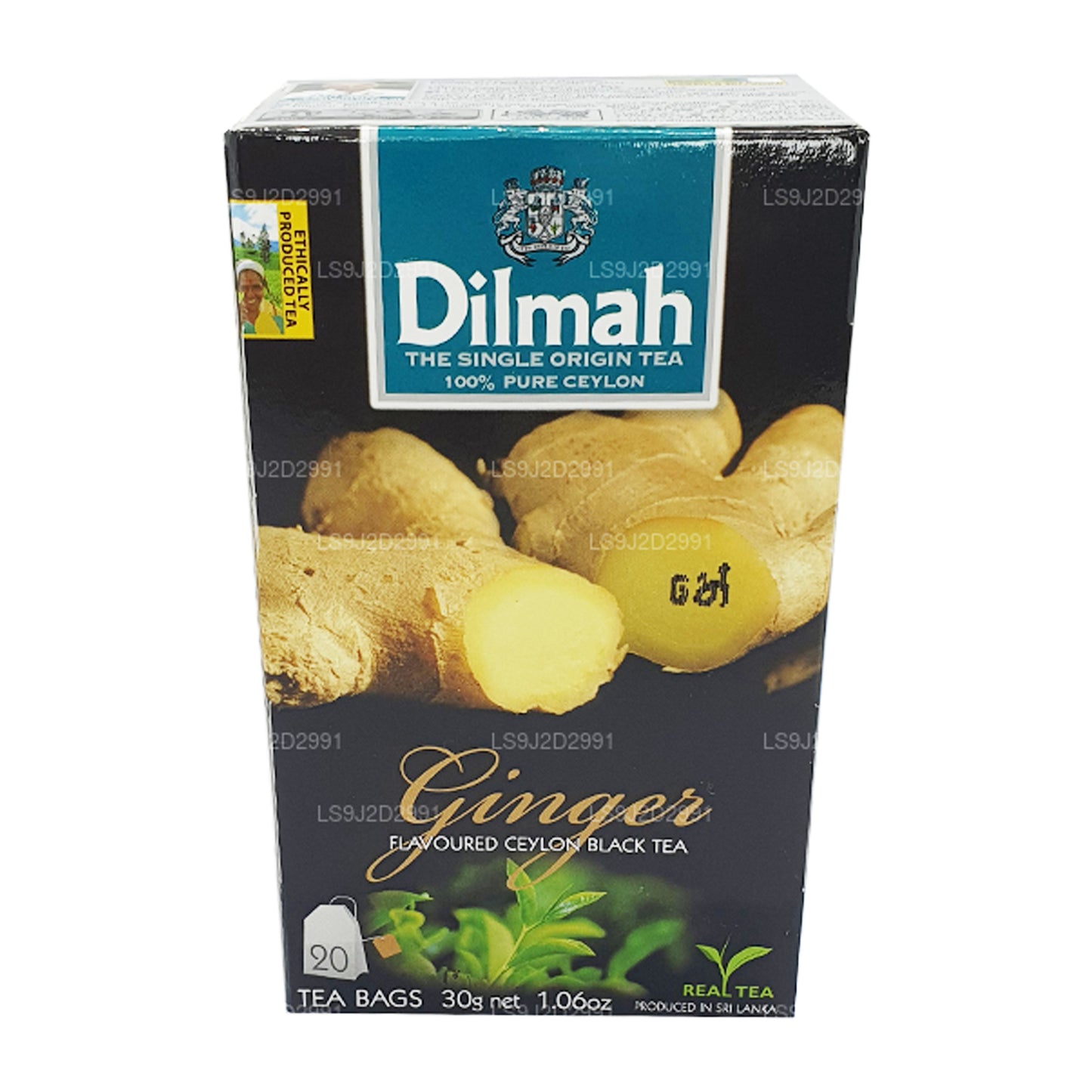Dilmah Ginger Flavored Black Tea (30g) 20 Tea Bags