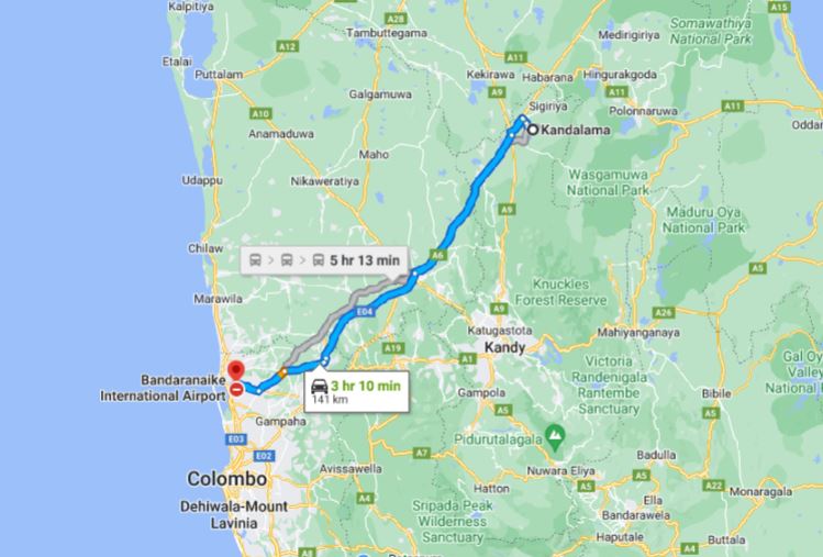 Kandalama City to Colombo Airport (CMB) Private Transfer