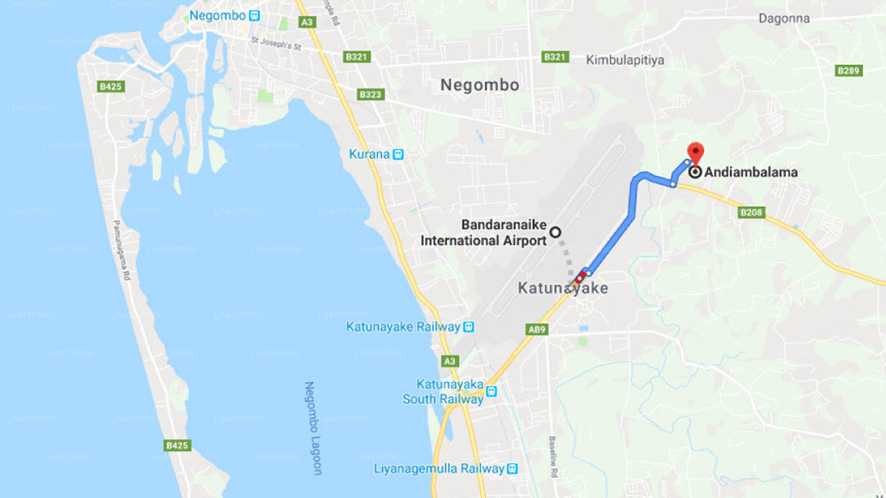 Colombo Airport (CMB) to Andiambalama City Private Transfer