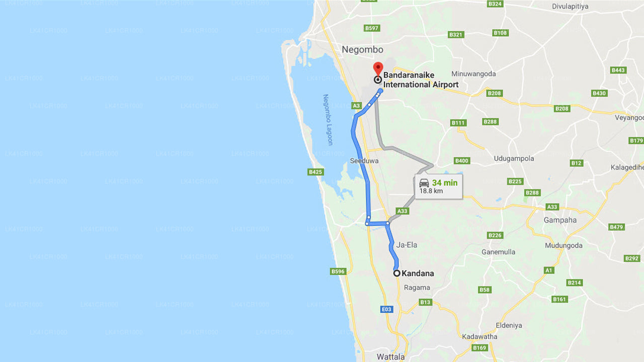 Kandana City to Colombo Airport (CMB) Private Transfer