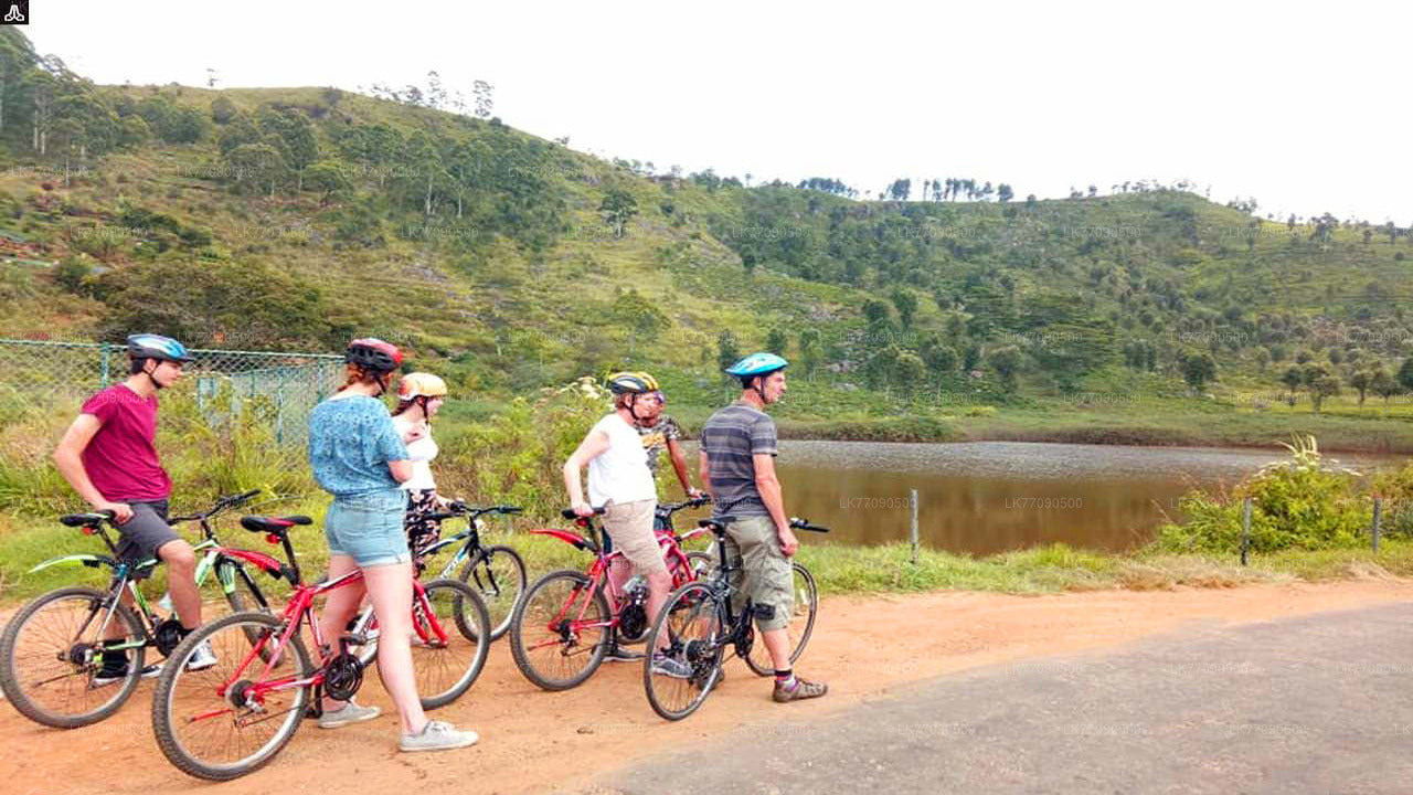 Cycling to Ellawala Waterfall