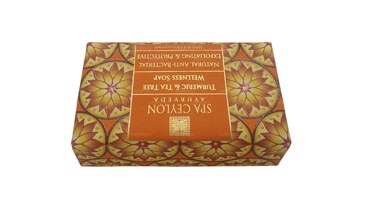 Spa Ceylon Turmeric and Tea Tree Anti-Bacterial Exfoliating Wellness Soap (100g)