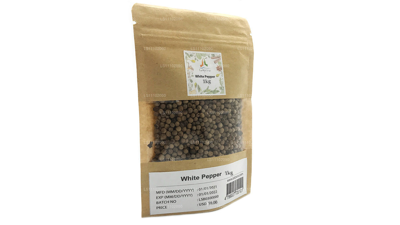Lakpura White Pepper Whole (1kg)