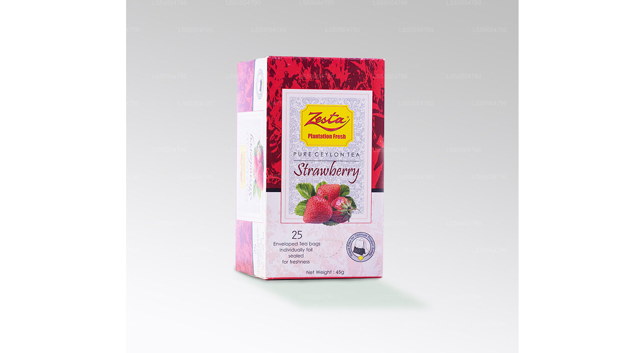 Zesta Strawberry Black Tea – 25 Tea Bags (45g)
