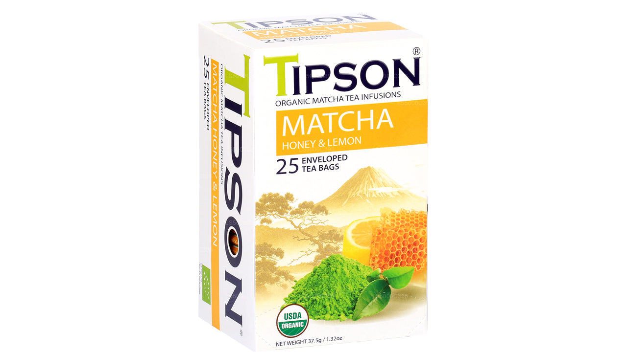 Tipson Tea Organic Matcha Honey & Lemon (37.5g)