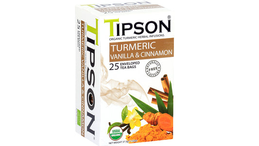 Tipson Turmeric Vanilla & Cinnamon 25 Enveloped Tea Bags (37.5g)