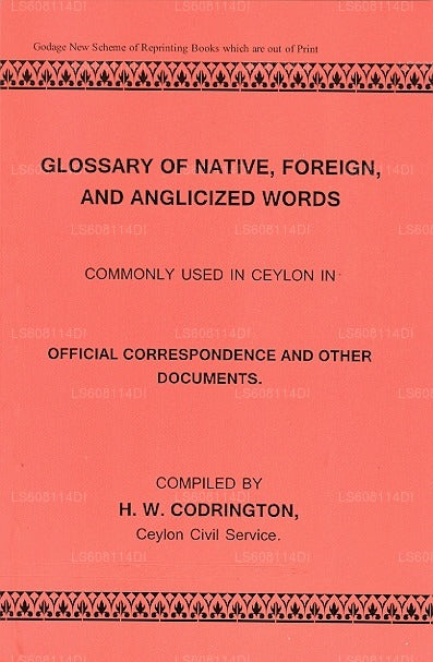 Glossary of Native, Foreign and Anglicized Words