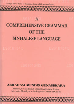 A Comprehensive Grammar of The Sinhalese Language