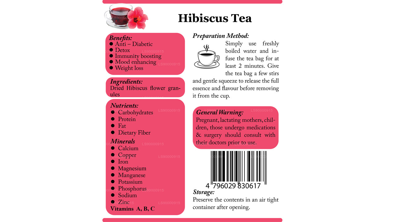 Lifetone Hibiscus Flower Tea (30g)
