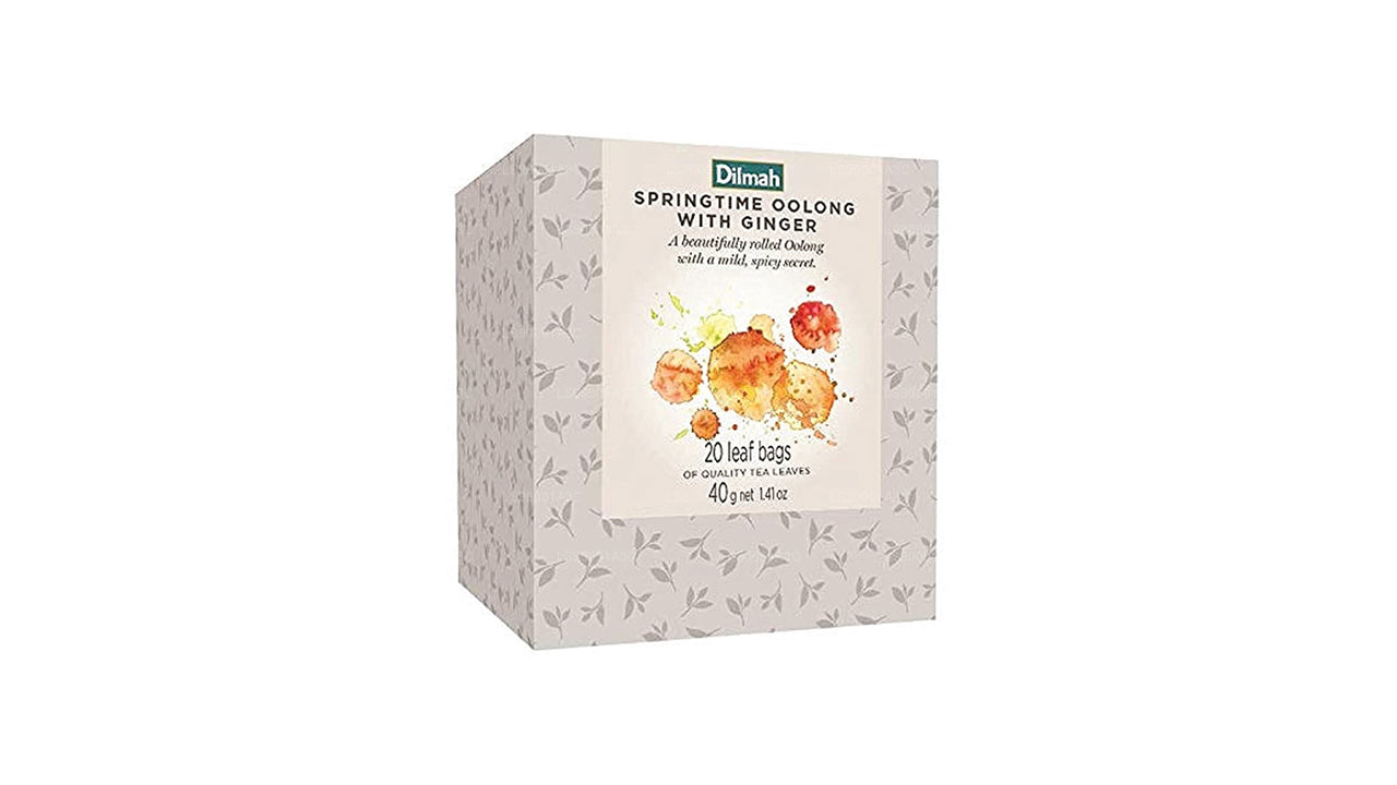 Dilmah Vivid Springtime Oolong with Ginger Teabags Refill (40g) Box