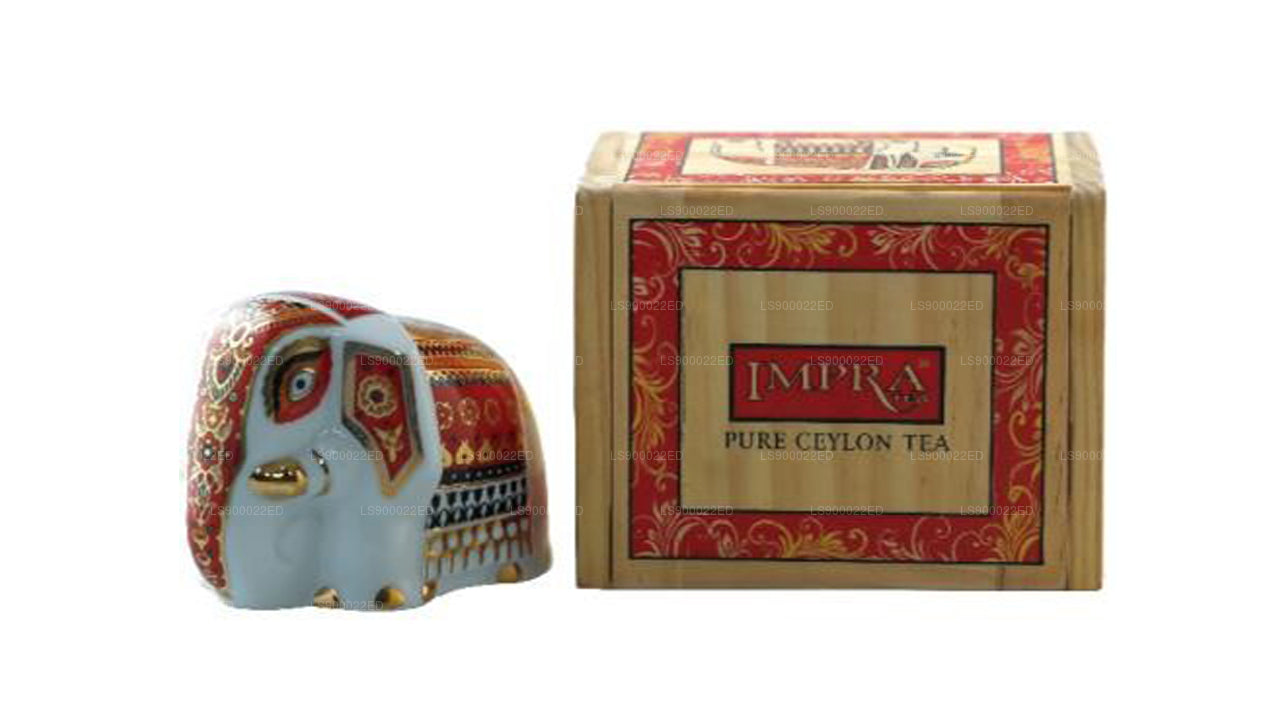 Impra Pink Ceramic Elephant Black Tea (50g) Box