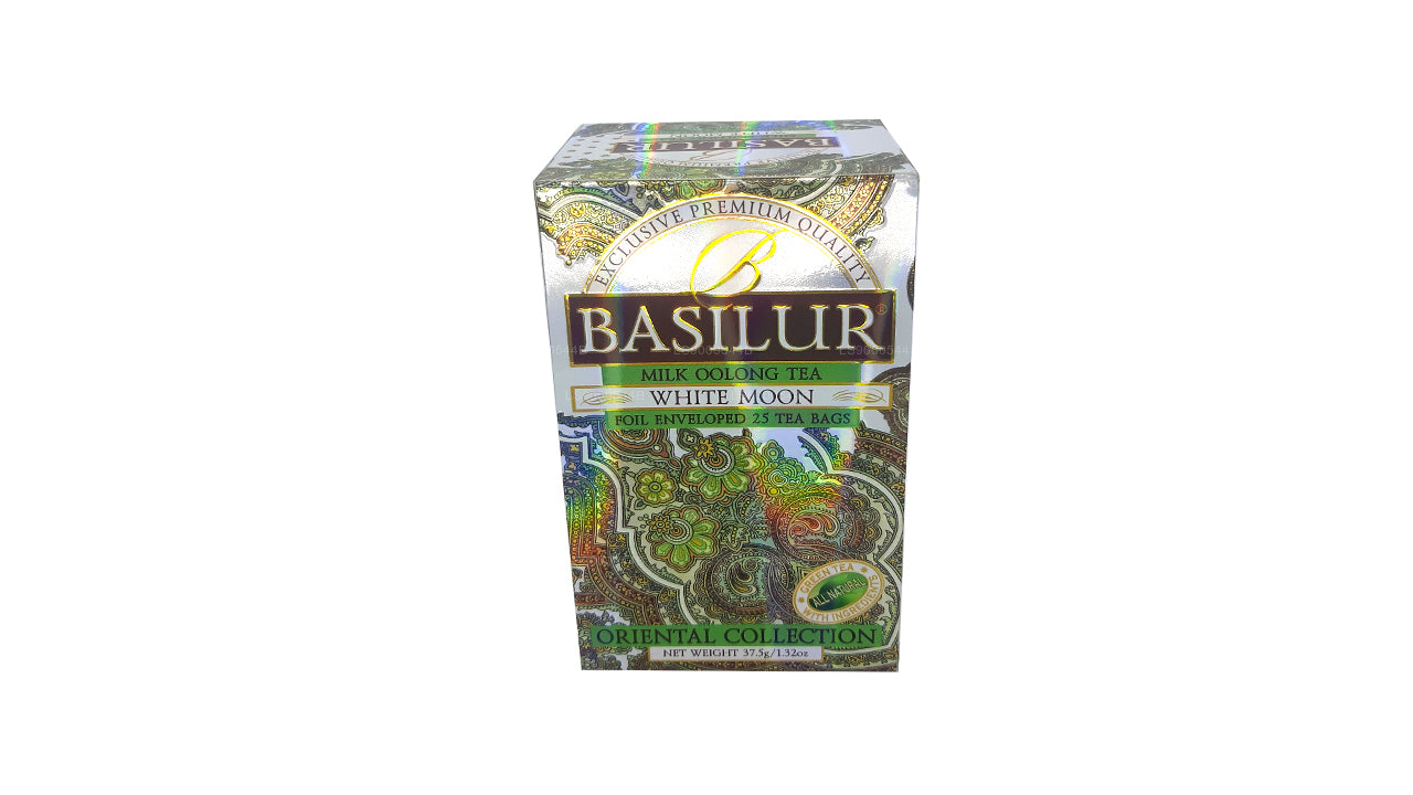Basilur 'White Moon" Milk Oolong Tea (37.5g) Foil Enveloped 25 Tea Bags