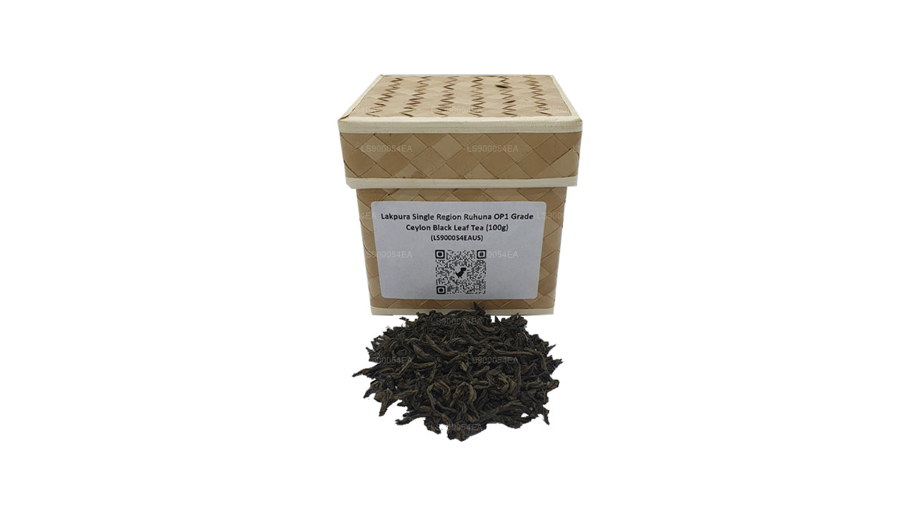 Lakpura Single Region Ruhuna OP1 Grade Ceylon Black Leaf Tea (100g)