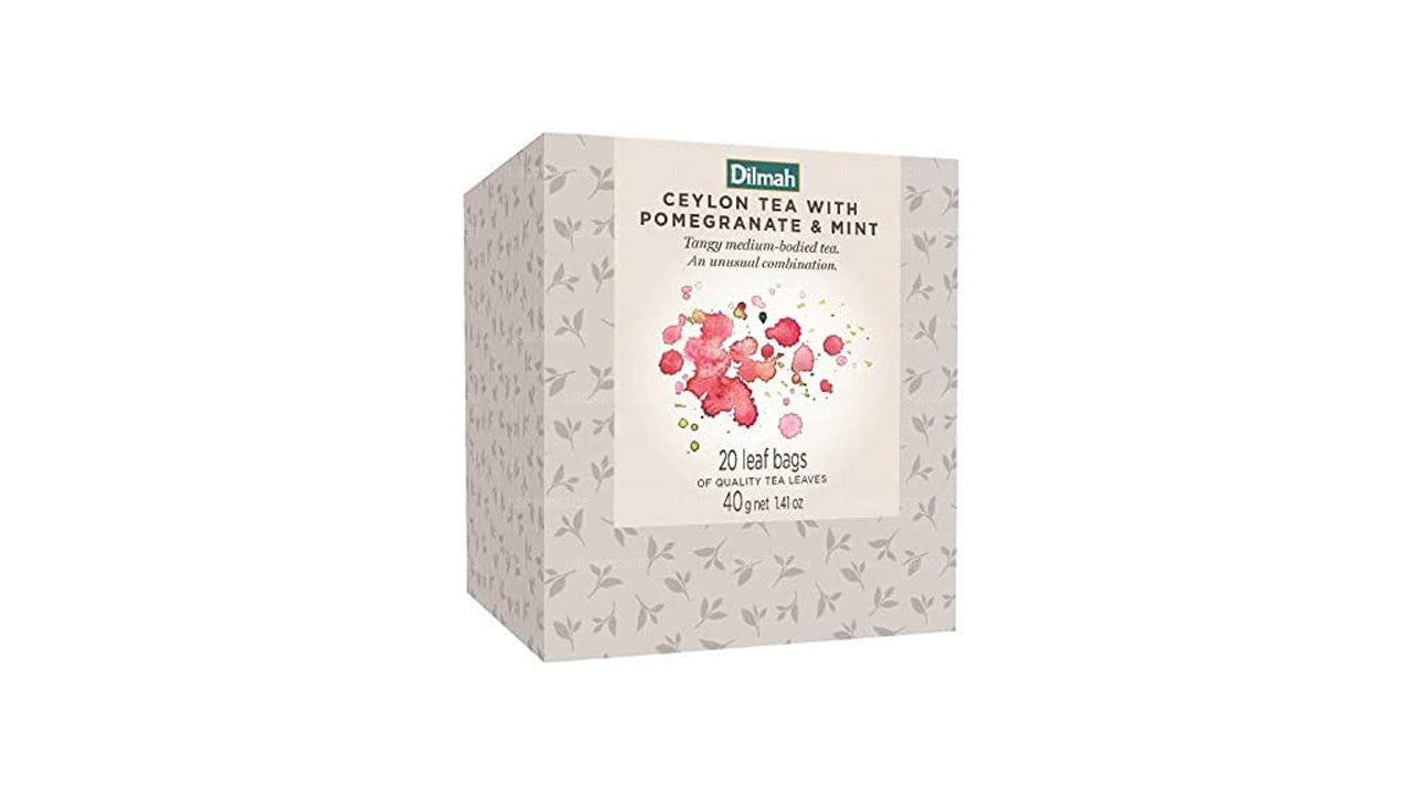 Dilmah Vivid Pomegranate and Mint Teabag Refill (40g) Box