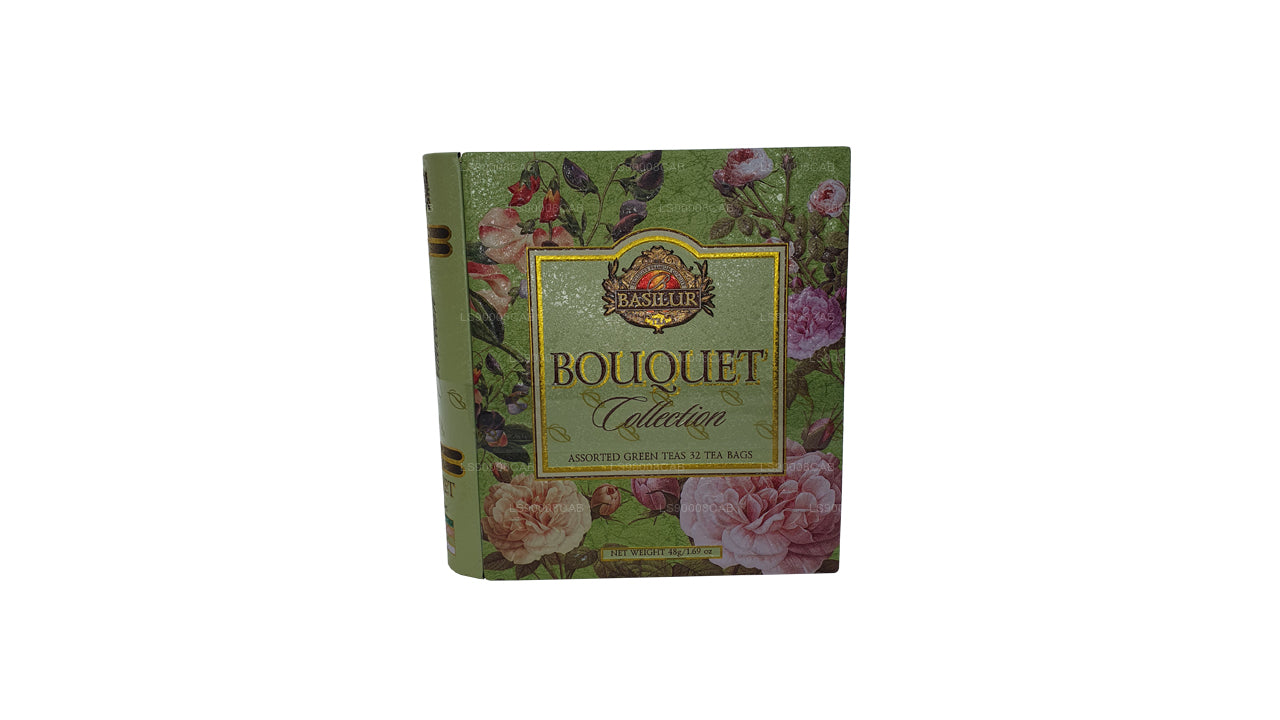 Basilur Exclusive Premium Green Tea Bouquet Collection (48g) 32 Tea Bags