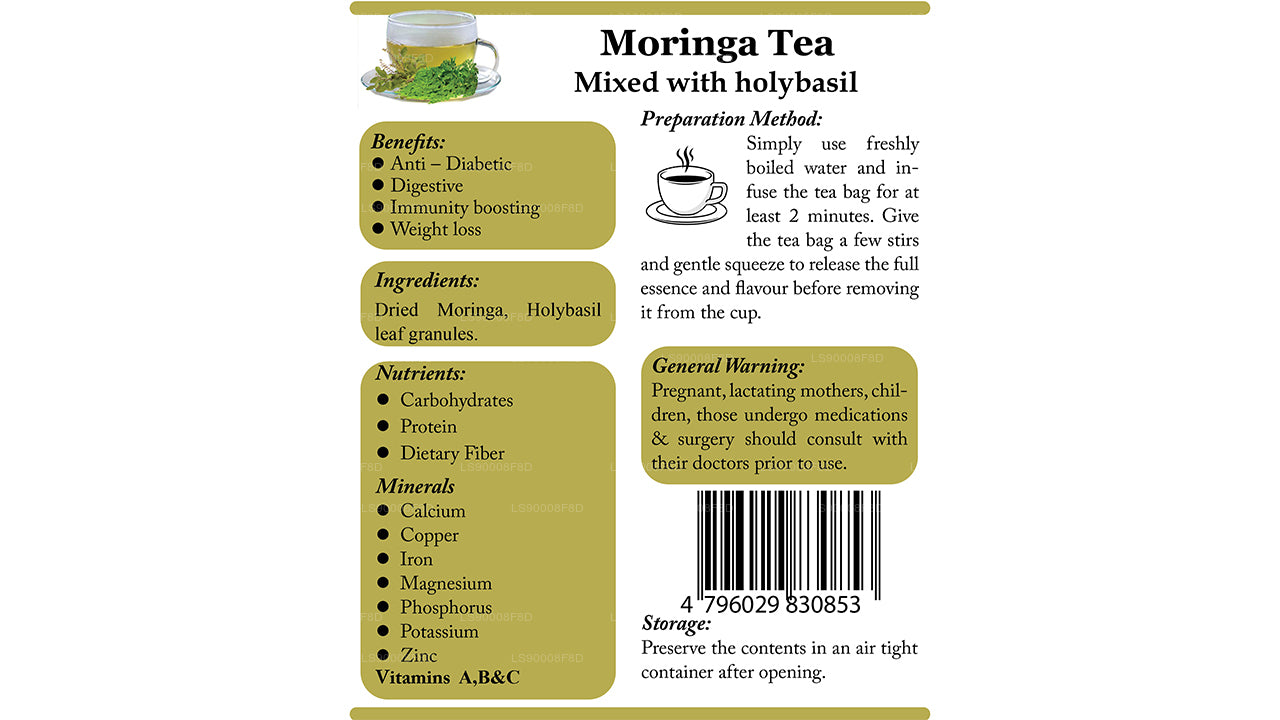 Lifetone Moringa Holy Basil Tea (40g)