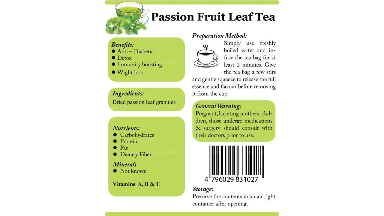 Lifetone Passion Fruit Leaf Tea (30g)