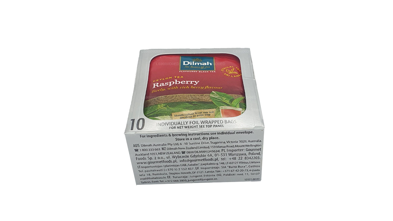 Dilmah Raspberry Tea (20g) 10 Individually Foil Wrapped Tea Bags