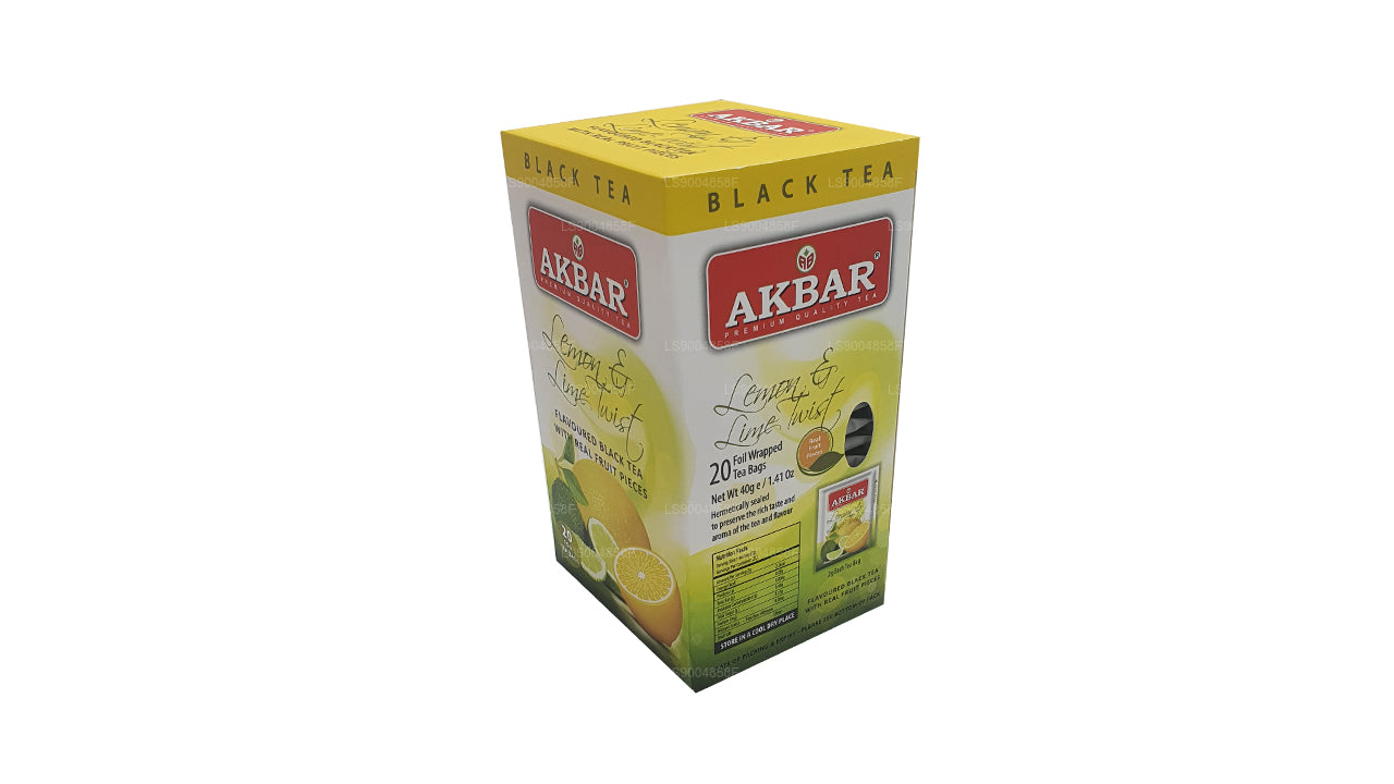 Akbar Lemon and Lime Twist Tea (40g) 20 Tea Bags