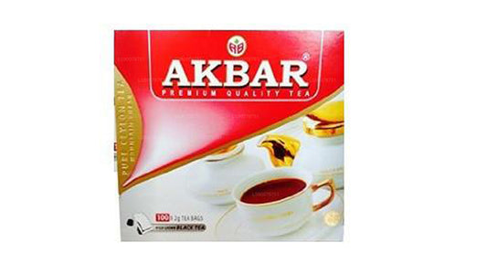 Akbar Premium 100% Pure Ceylon Tea, (100g) 100 Tea Bags