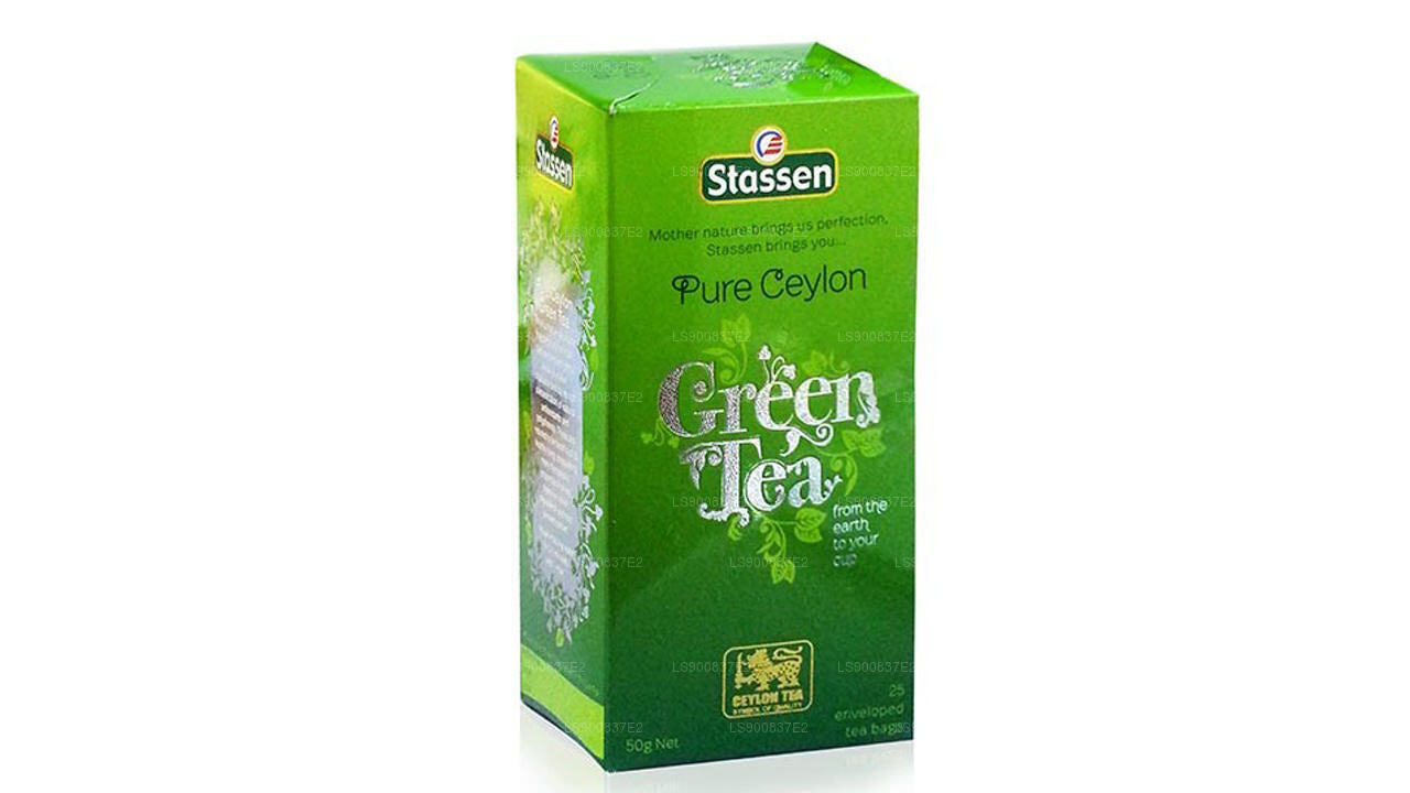 Stassen Pure Ceylon Organic Green Tea (50g) 25 Tea Bags