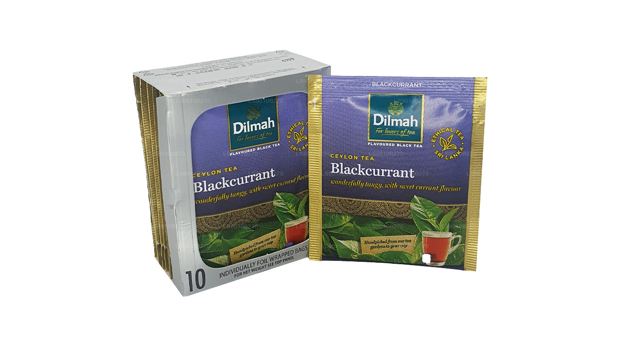 Dilmah Blackcurrent Tea (20g) 10 Individually Foil Wrapped Tea Bags
