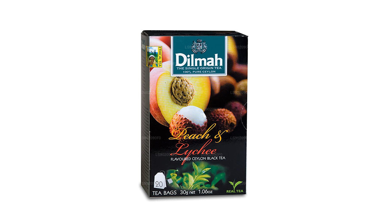 Dilmah Peach and Lychee Flavored Tea (30g) 20 Tea Bags