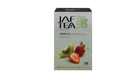 Jaf Tea Strawberry and Kiwi Green Tea (40g) Foil Envelop Tea Bags